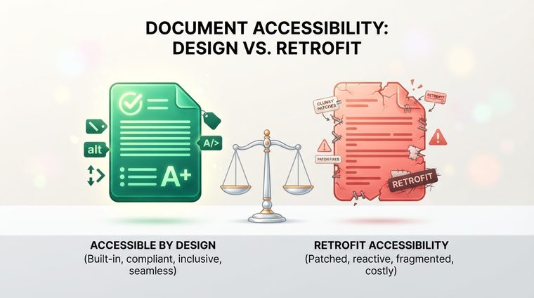 Retrofitting vs. Designing for Accessibility: Why It's Cheaper to Build an Accessible Document from Scratch